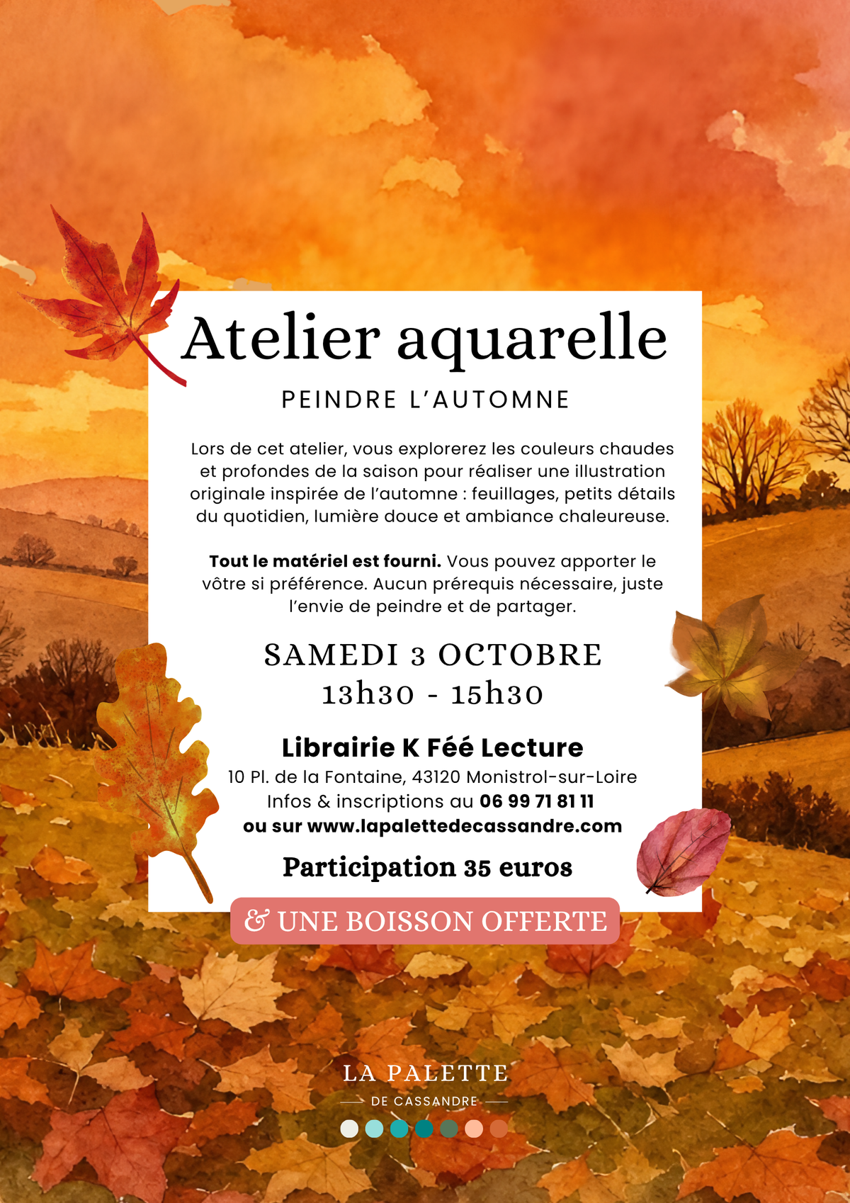 Atelier Aquarelle K Fée Lecture : Samedi 3 octobre