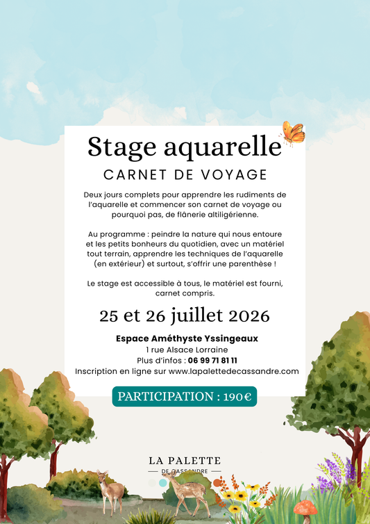 Stage Aquarelle : Carnet de voyage