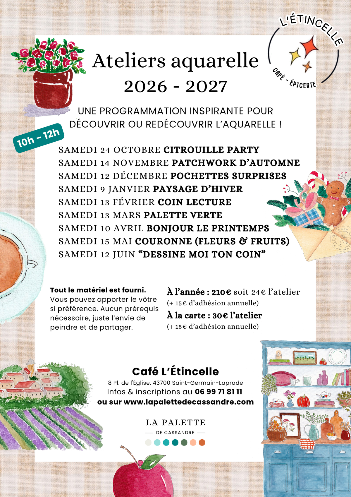 Ateliers Aquarelle 2026 - 2027