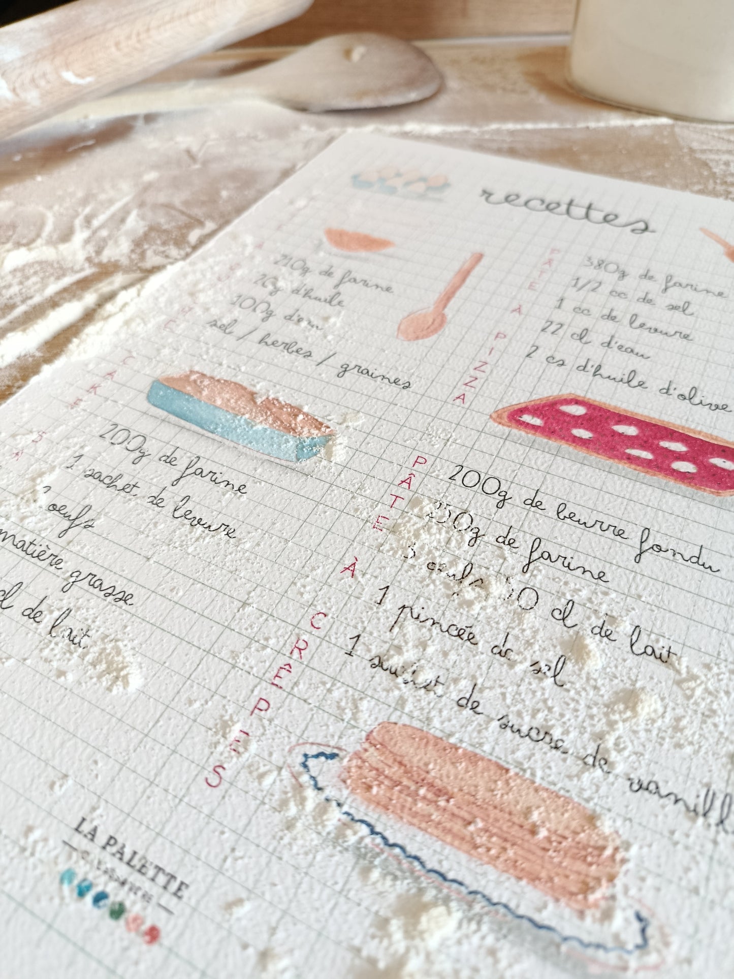 Quatre recettes du quotidien illustrées