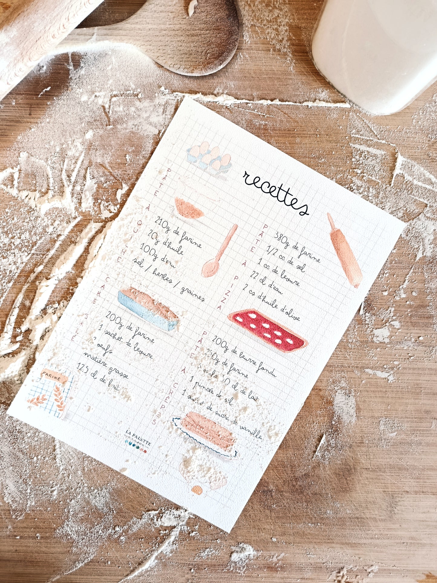 Quatre recettes du quotidien illustrées